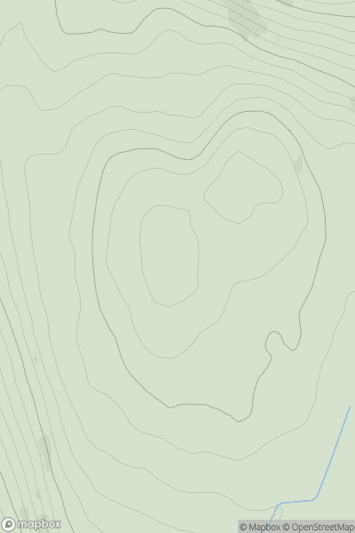 Thumbnail image for Windy Hill [Loch Fyne to Bute and the Firth of Clyde] showing contour plot for surrounding peak